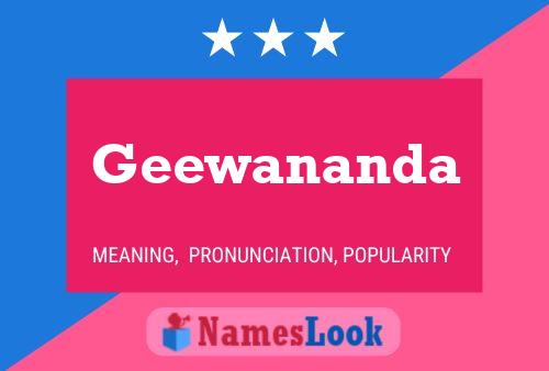 Geewananda Name Poster