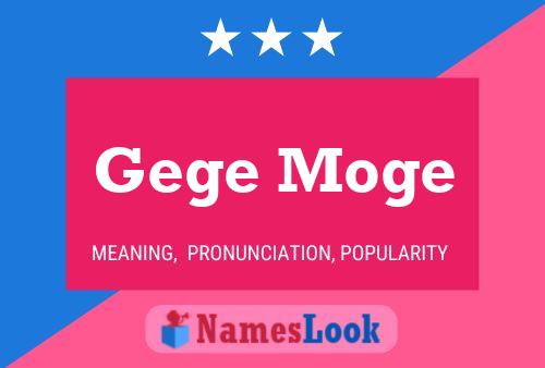 Gege Moge Name Poster