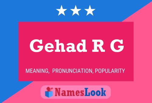 Gehad R G Name Poster