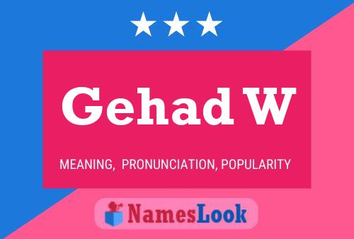 Gehad W Name Poster