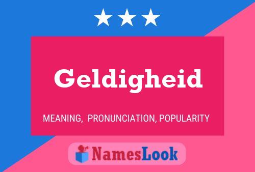 Geldigheid Name Poster