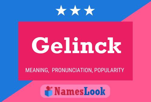 Gelinck Name Poster