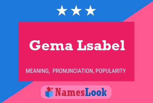 Gema Lsabel Name Poster