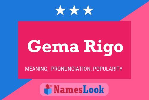 Gema Rigo Name Poster