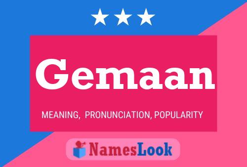 Gemaan Name Poster