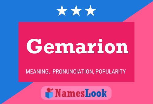 Gemarion Name Poster