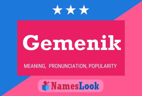 Gemenik Name Poster