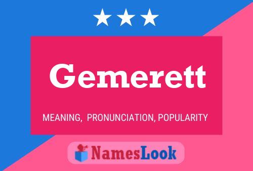 Gemerett Name Poster