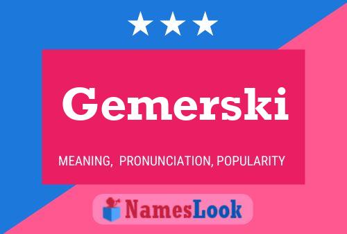 Gemerski Name Poster