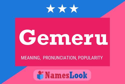 Gemeru Name Poster