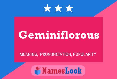 Geminiflorous Name Poster