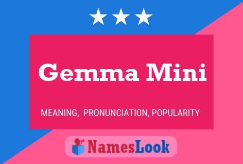 Gemma Mini Name Poster