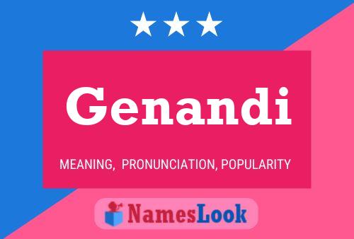 Genandi Name Poster