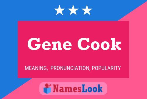 Gene Cook Name Poster