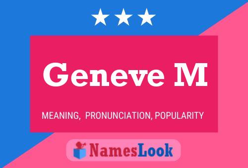 Geneve M Name Poster