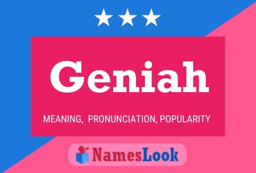 Geniah Name Poster