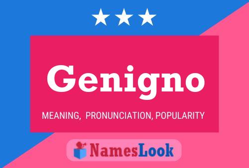 Genigno Name Poster