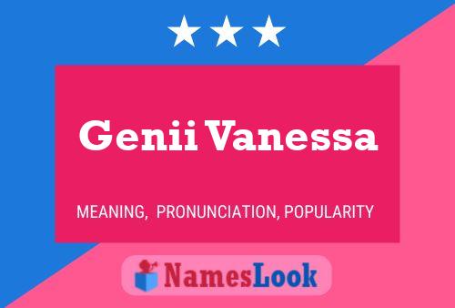 Genii Vanessa Name Poster