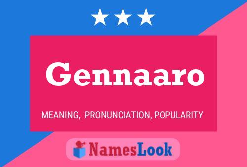 Gennaaro Name Poster