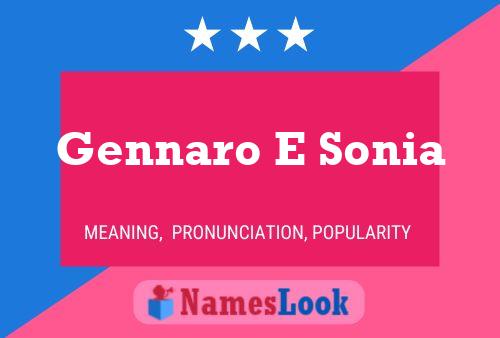 Gennaro E Sonia Name Poster