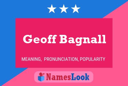 Geoff Bagnall Name Poster