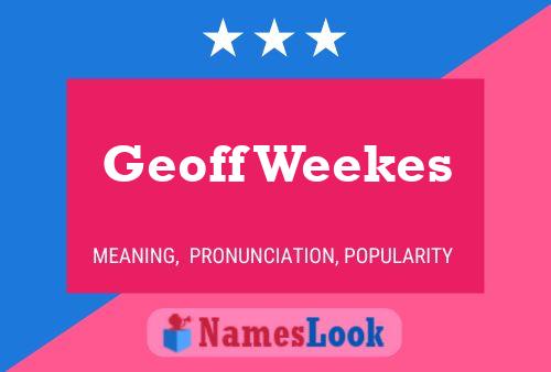 Geoff Weekes Name Poster