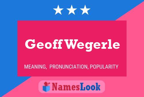 Geoff Wegerle Name Poster