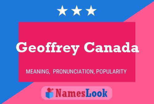 Geoffrey Canada Name Poster