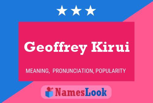 Geoffrey Kirui Name Poster