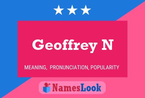 Geoffrey N Name Poster