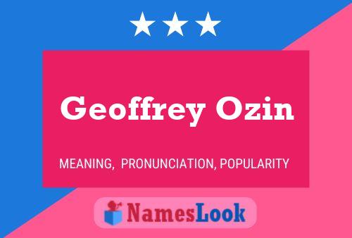 Geoffrey Ozin Name Poster