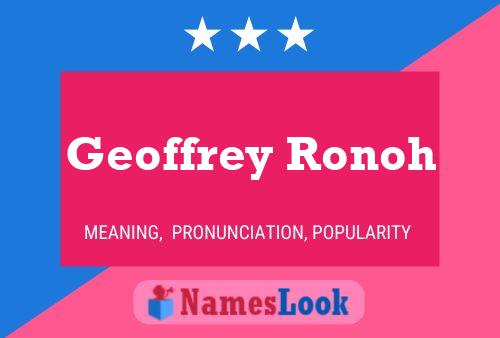 Geoffrey Ronoh Name Poster