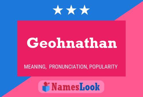 Geohnathan Name Poster