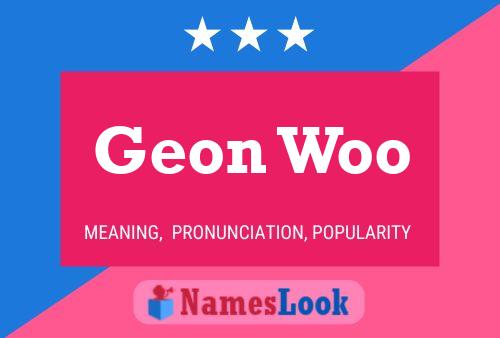 Geon Woo Name Poster