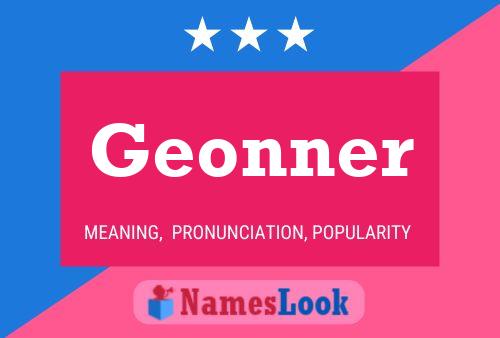 Geonner Name Poster