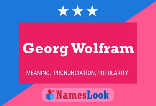 Georg Wolfram Name Poster