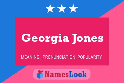 Georgia Jones Name Poster