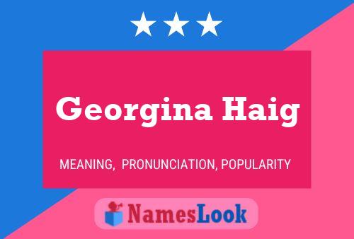 Georgina Haig Name Poster