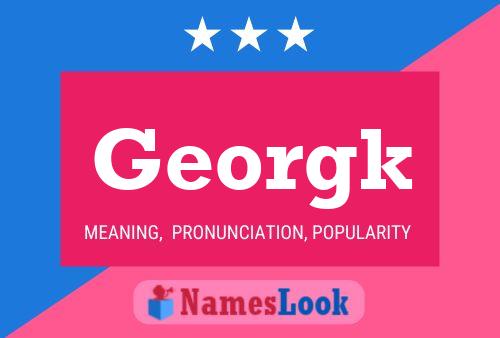 Georgk Name Poster