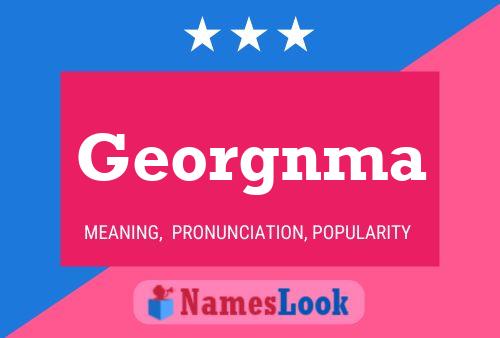 Georgnma Name Poster