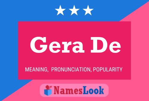 Gera De Name Poster