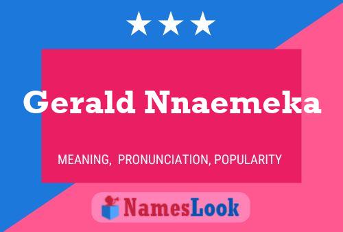 Gerald Nnaemeka Name Poster