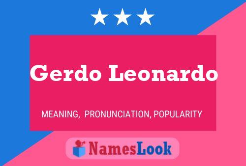 Gerdo Leonardo Name Poster