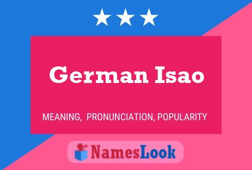 German Isao Name Poster