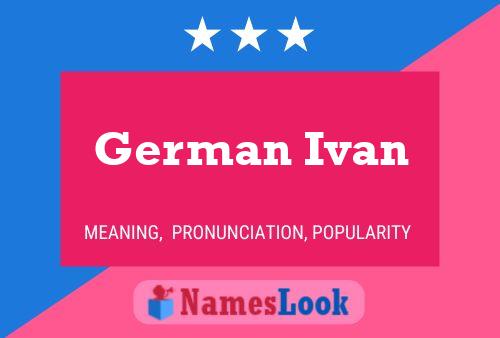 German Ivan Name Poster