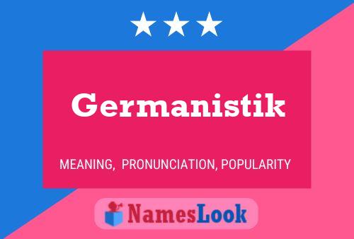 Germanistik Name Poster