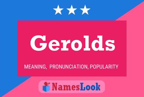 Gerolds Name Poster