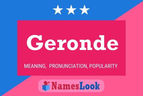 Geronde Name Poster