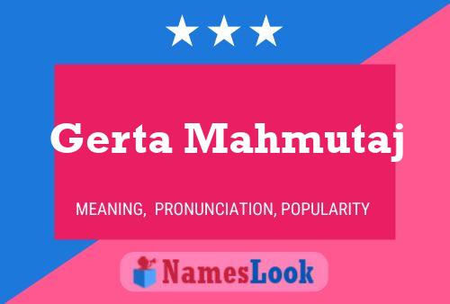 Gerta Mahmutaj Name Poster