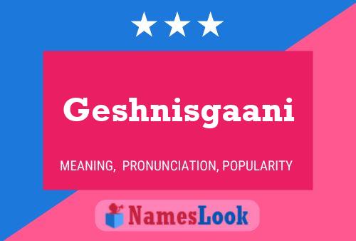 Geshnisgaani Name Poster